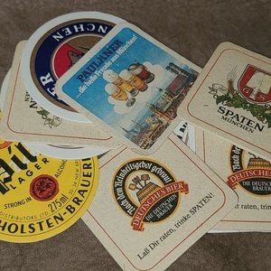 vintage beer mats from germany